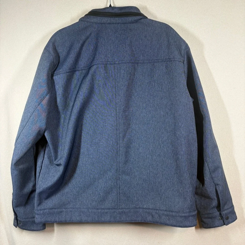 Levis Mens Soft Shell Stand Collar Commuter Trucker Jacket XL Blue Staple